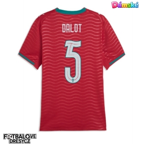 Portugalsko Diogo Dalot #5 Dámské Domácí Dres MS 2026 Krátký Rukáv Portugalsko Diogo Dalot #5 Dámské Domácí Dres MS 2026 Krátký Rukáv